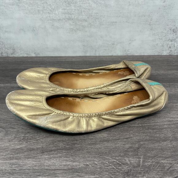 Tieks Shoes Womens Size 8 Ballet Flats Gold Gavireli - Picture 1 of 6